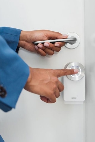 Nuki Smart Lock Pro 4. Nesil Beyaz Akıllı Kapı Kilidi Güvenlik Cihazları