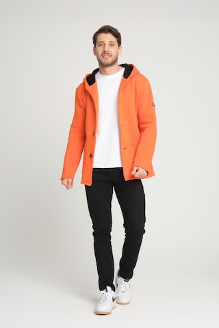 Alexandergardı Kapüşonlu İçi Şardonlu Oversize Hırka E23-607 03 Turuncu