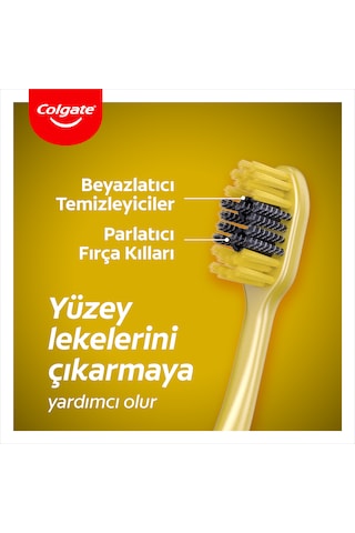 Colgate 360 Charcoal Gold Yumuşak Diş Fırçası 2'li + Diş Fırçası Kabı