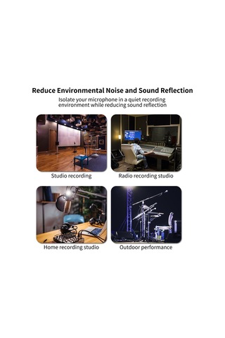 Skycıty Mikrofon Rüzgâr Kalkanı, Gürültü Engelleme Ve Rüzgâr Yalıtımı