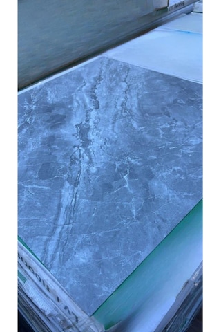 Yapışkanlı Yer Zemin Ve Duvar Kaplama Paneli Arkası Kauçuklu 60x60cm Banyo Salon Floor Pvc Panel 617