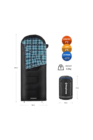 Kingcamp Cloud 300 Ultra Uyku Tulumu Black Sol F. Siyah