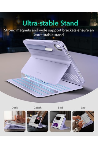 Apple Uyumlu iPad Air 13 M2-m3 2024 Shift Kılıf-mor Kapaklı Kılıf