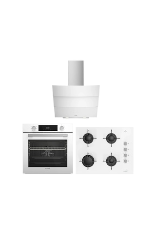 Arçelik AFC 330 B - ADE 605-3 B - OCD T 651 EB New Beyaz İnci Ankastre Set