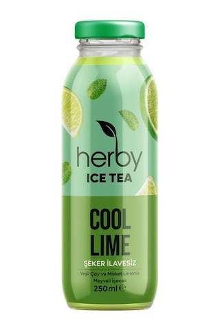 Herby Ice Tea Cool Lime 12'li Şeker İlavesiz Soğuk Çay + Tea 20'li