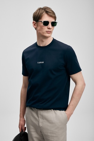 Lufian Marcus Erkek T-shirt 111020322 Lacivert