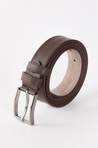 Tudors Erkek Deri 3 Cm Klasik Kahverengi Kemer-33035 Kahverengi