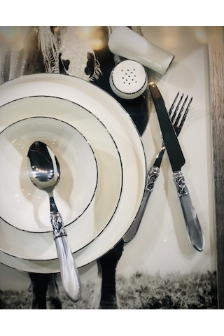 Koleksiyon Sufı Yemek Setı 55 Parca Parlak Platın