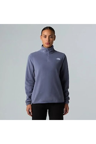 The North Face W Glacier Fleece 1/4 Zip Kadın Polar Sweatshirt Nf0a8d2jbtr1 Mor