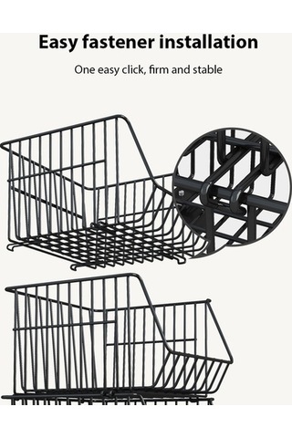 Dancemonkey Mutfak Depolama Arabası İçin 2 Katlı Meyve Sepeti, Metal Tel Sepeti Atıştırmalık Siyah