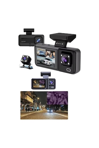 Tek Ekranlı Sürüş Kaydedici Dvr Ön Ve Arka Kameralı Full Hd Çözünürlüklü Najmaddin