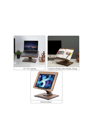 Kitap Okuma Standı Katlanabilir 360º Dönebilen