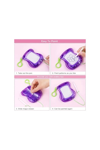 Techbloom 12 Adet Manyetik Çizim Tahtası Mini Eğitici Doodle Yazı Yazma Oyuncağı Parti Hediyesi 3-6 Yaş Ahşap