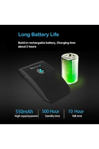 Besthome1 Bluetooth Araç Hoparlörü - Çift Bağlantı, 10 Saat Konuşma, Otomatik Açma/kapama, Net Ses Kalitesi Siyah Siyah
