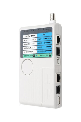 Profesyonel Network Kablo Test Cihazı- 4 İn 1 - Rj11 Rj45 Bnc Usb