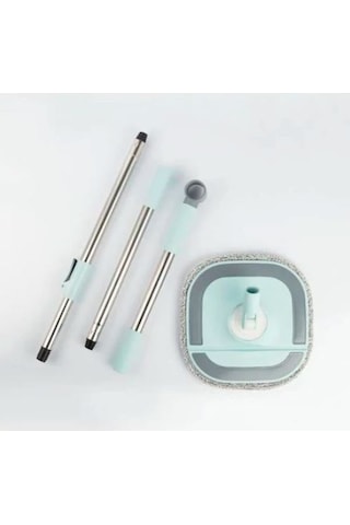 Spin Mop Compact Geniş Kare Paspaslı Temizlik Seti 10 L