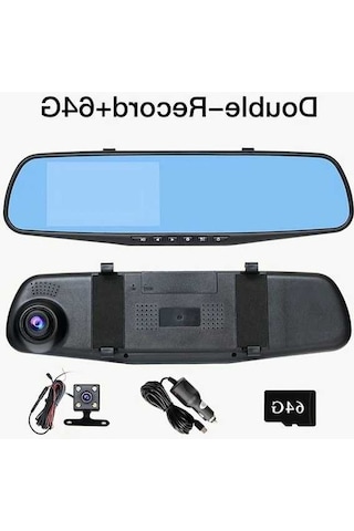 Pazly Dual Kayıt 64gb 1080p Hd Dash Cam, Gece Görüşü, Park Modülü