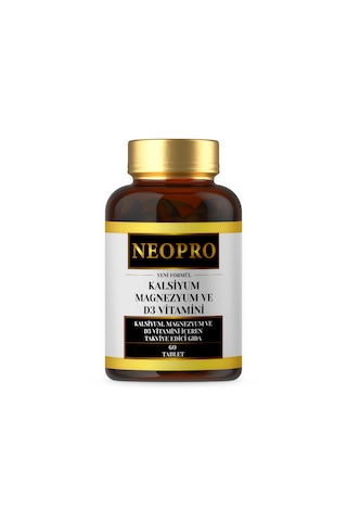 Neopro Kalsiyum, Magnezyum Ve D3 Vitamini İçeren Takviye Edici Gıda - 60 Tablet