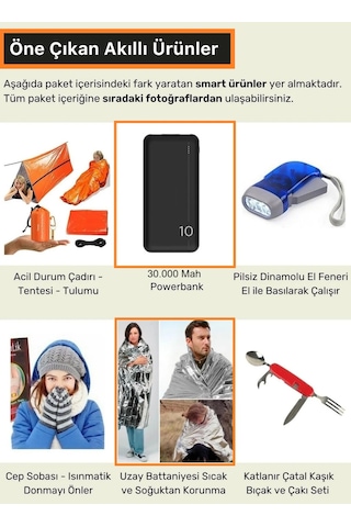 Deprem Çantası 182 Parça Tam Kapsamlı Uzman Acil Durum Çantası