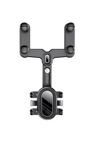 Mufunye Araç Geribakış Aynası Telefon Tutucu, 360 Derece Dönebilen, 4.0-7.0 İnç Telefonlar İçin, Abs+nano Pu Malzeme, Kararlı Tutma Mekanizması Siyah