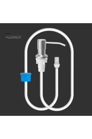 Maoyaya Paslanmaz Çelik Lavabo Sabunluk 100 Cm Pres İle Mutfak Tezgahı Dahili Sabun Dağıtım Pompası Kafası Gümüş