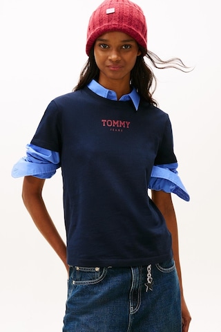 Tommy Hilfiger Kadın Tjw Essential Logo Detaylı 2'li T-shirt Seti-12855 Lacivert