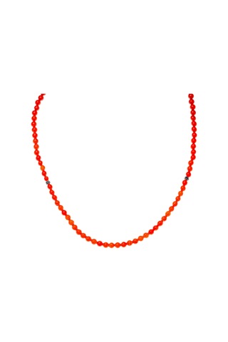 Pigado Kırmızı Akik Taşlı 99'Lu Hem Kolye Hem Bileklik Hem  Tesbih Pembe