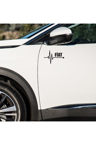 Fiat Linea Sticker Sol Sağ Yan Ayna Altı Araç Markalı Sticke
