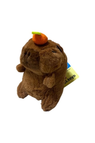 9 Cm Sesli Capypara Pelüş Anahtarlık 2688 Kahverengi
