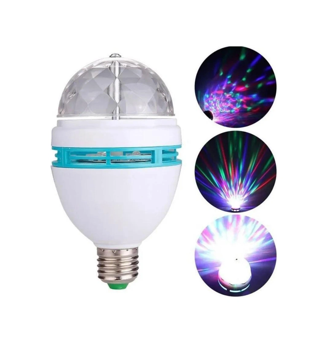 Yuntech01 Rgb Döner Kristal Top Işığı, 3w E27 Led Sahne Aydınlatması, Ev/parti/disco Kullanıma Uygun, Avrupa Standartı Adaptörü İçerir Diğer