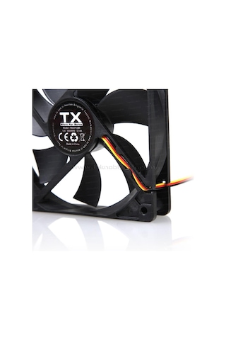 Tx 12Cm Siyah Sessiz Kasa Fanı 3Pin Molex Txccf12Bk