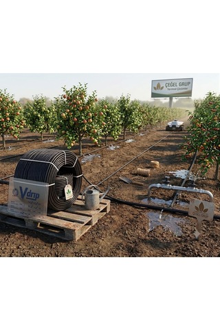 Valmen Vdrip Profesyonel Damlama Sulama Hortumu 400 Metre 16 Mm / 25 Cm / 0.9 Mm