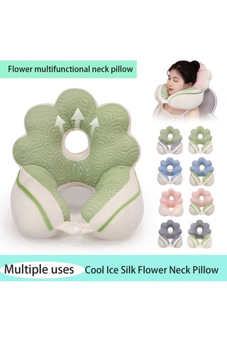 Cool Ice İpek Boyun Yastığı, Sırt Üstü Uyku Yastığı, Uyuyan Kızlar, İlkokul Öğrencileri Öğle Uykusu, Küçük Yastık, Yatarak Yastığı Diğer