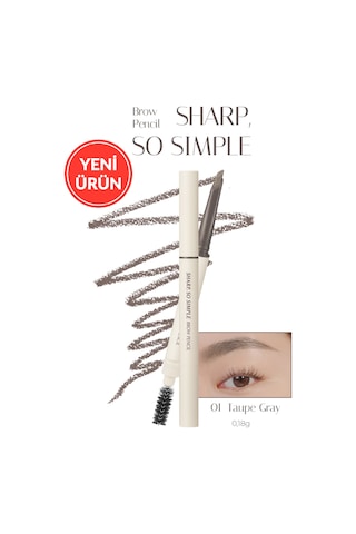 Clıo Sharp So Simple Brow Pencil 01 Taupe Gray