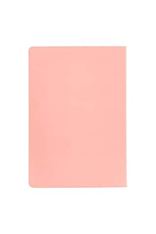 A5 40 Yaprak Kareli Defter - Pembe Renk 124-Pembe
