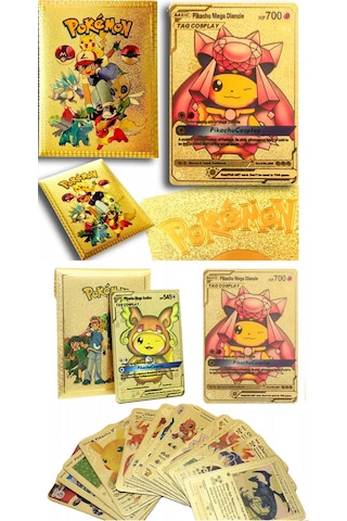 Pokemon Oyun Kartı Tcg Gold Booster Pack - 3 Paket 30 Kart