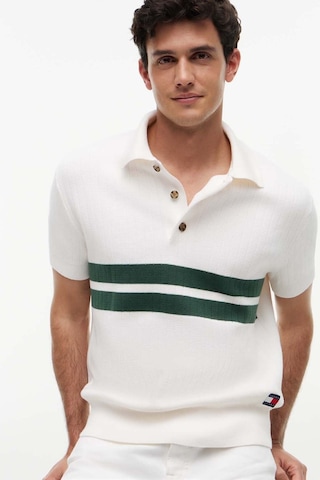 Tommy Jeans Erkek Kazak Dm0dm23018 Beyaz