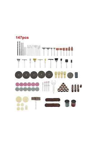 Springsun 110-220v Çift Enerji Kaynağı El Tipi Mini Elektrikli Taşlama Makinesi - Delme, Oymak, Kesme, Parlatma İçin 147 Parça Aksesuar Seti