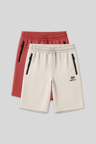 Tommy Life Standart Kalıp 2li Paket Bej-kiremit Erkek Şort - 81136 Bej - Siyah