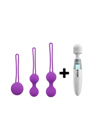 Carmine 3 Farklı Ağırlıkta Vajinal Anal Kegel Toplar Ve 8 Modlu Vibratör