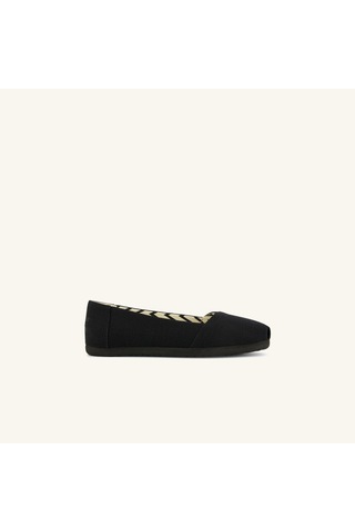 10023027 Black/black Babet Kadın 10023039 10023027 Toms Alpargata Ballet Heritage Canvas 10023027 Black/black