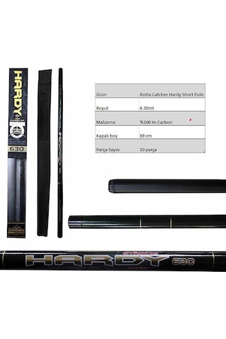 Hardy Short Pole %100 Carbon Kısa Göl Kamışı 6.30 Mt