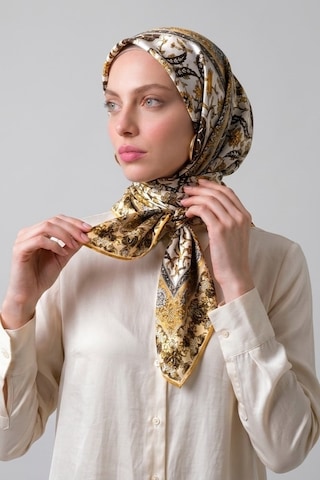 İpekçe Eşarp İp Rayon 100 100 Desenli- Sarı Sarı - Çok Renkli