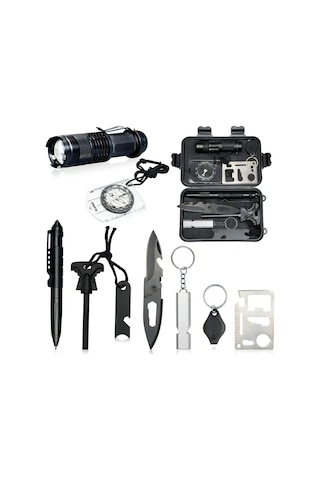 Dofolink 10 Par&ccedil A Taktiksel Hayat Kurtarma Seti - Dışarda Ve Araçta Acil Durumlar İ&ccedil İn Kompakt S&uuml R&uuml C&uuml Kutusu Çok Renkli