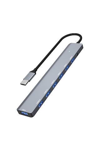 7in1 Type-c To Usb Çoklayıcı 7 Port Usb3.0 Hub Power Güç Destekli