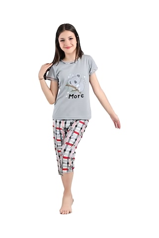 Miniğimin Cicileri Koala More Desenli Kız Çocuk Kapri Pijama ... Gri