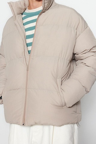Ersefa Tasarım Düz Astarlı Yaka Standart Bol Dik Unisex Oversize Fit Dik Taş