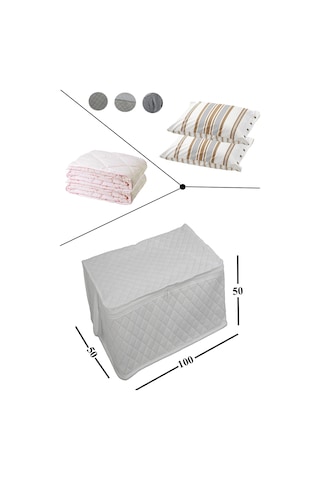 Adarya Home Büyük Boy Yorgan Hurcu 5 Adet 100 x 50 x 50 Beyaz