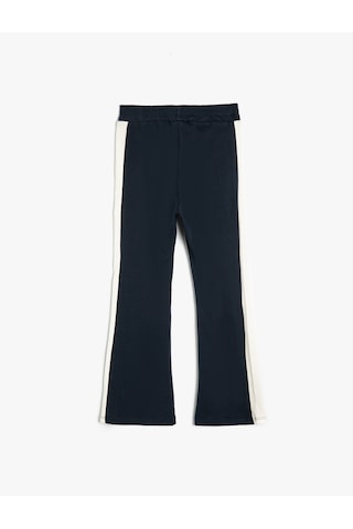Koton İspanyol Paça Tayt Pantolon Beli Lastikli Pamuklu Lacivert 4skg40224ak Lacivert