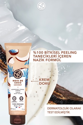 Yves Rocher Krem Dokulu Vücut Peelingi-arındırıcı Yumuşatıcı Tropikal Hindistan Cevizi-sls,sles İçermez,vegan-15 150 Ml